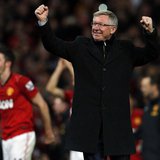 Manchester United's manager Alex Ferguson celebrates after his team clinched the English Premier League soccer title with a win against Asto Manchester United's manager Alex Ferguson celebrates after his team clinched the English Premier League soccer title with a win against Asto