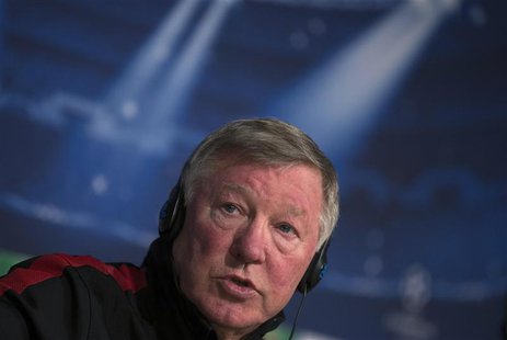 Manchester United's manager Alex Ferguson speaks during a news conference at Santiago Bernabeu Stadium in Madrid in this February 12, 2013 f Manchester United's manager Alex Ferguson speaks during a news conference at Santiago Bernabeu Stadium in Madrid in this February 12, 2013 f