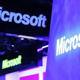 A variety of logos hover above the Microsoft booth on the opening day of the International Consumer Electronics Show (CES) in Las Vegas Janu A variety of logos hover above the Microsoft booth on the opening day of the International Consumer Electronics Show (CES) in Las Vegas Janu