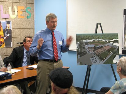 Bill Duncanson presents the community park project and describes how that ties into Athletic Park and how it affects local residents. Bill Duncanson presents the community park project and describes how that ties into Athletic Park and how it affects local residents.