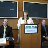Everest Metro Chief Wally Sparks, Melissa Dotter, Wausau Chief Jeff Hardel