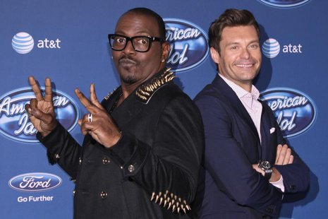 Musician and producer Randy Jackson (L) and TV and radio personality Ryan Seacrest arrive for the American Idol Season 12 premiere event at Musician and producer Randy Jackson (L) and TV and radio personality Ryan Seacrest arrive for the American Idol Season 12 premiere event at