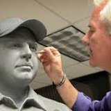 Bill Wolfe works on Brent Long Statue In Clay before being cast in bronze Bill Wolfe works on Brent Long Statue In Clay before being cast in bronze