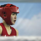 Lee Si-young (R) prepares for her match in the 48 kg (106 lb) class at the South Korean national team tryouts in Chungju, southeast of Seoul Lee Si-young (R) prepares for her match in the 48 kg (106 lb) class at the South Korean national team tryouts in Chungju, southeast of Seoul