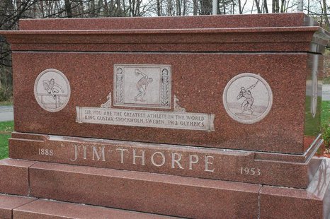 The Jim Thorpe Memorial in Jim Thorpe, Pennsylvania on April 24, 2013. REUTERS/Joe McDonald The Jim Thorpe Memorial in Jim Thorpe, Pennsylvania on April 24, 2013. REUTERS/Joe McDonald