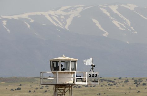 A United Nations observation tower overlooking Syria is seen near the Kuneitra border crossing between Israel and Syria, on the Israeli-occu A United Nations observation tower overlooking Syria is seen near the Kuneitra border crossing between Israel and Syria, on the Israeli-occu