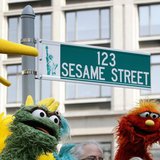 Sesame Street characters are seen during the 40th anniversary street naming celebration in New York, November 9, 2009. REUTERS/Shannon Stapl Sesame Street characters are seen during the 40th anniversary street naming celebration in New York, November 9, 2009. REUTERS/Shannon Stapl