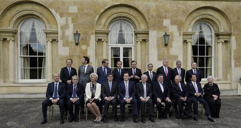 Finance ministers and central bank governors pose for a group photograph at the G7 Finance Ministers meeting in Aylesbury, southern England Finance ministers and central bank governors pose for a group photograph at the G7 Finance Ministers meeting in Aylesbury, southern England
