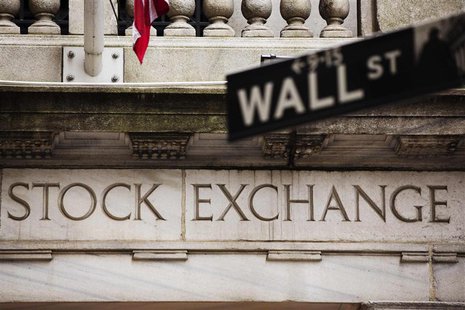 A street sign for Wall Street hangs in front of the New York Stock Exchange May 8, 2013. REUTERS/Lucas Jackson A street sign for Wall Street hangs in front of the New York Stock Exchange May 8, 2013. REUTERS/Lucas Jackson