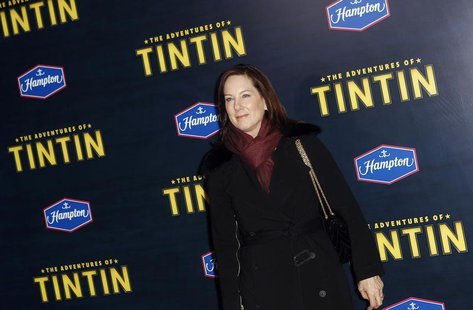Producer Kathleen Kennedy arrives for the premiere of the movie "The Adventures of Tintin" in New York December 11, 2011. REUTERS/Carlo Alle Producer Kathleen Kennedy arrives for the premiere of the movie "The Adventures of Tintin" in New York December 11, 2011. REUTERS/Carlo Alle