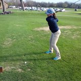 Claire Jansa tees off at the first Sioux Falls Girls Golf City Tournament.  Photo: KELO/KELQ