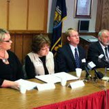 (Left to Right) Lori Hamilton, School Nurse, Jean Beinemann, RN, County Public Health, Dr. David Phelan, Medical Director, Dale Hippensteel, County Public Health Manager (Left to Right) Lori Hamilton, School Nurse, Jean Beinemann, RN, County Public Health, Dr. David Phelan, Medical Director, Dale Hippensteel, County Public Health Manager