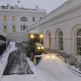 File Photo - The White House walkway along the West Wing is cleared of fresh snow which fell overnight in the Washington region January 24, 