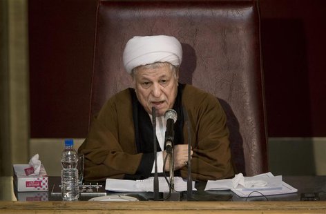 Akbar Hashemi Rafsanjani, head of Iran's Assembly of Experts, speaks during the 7th session of the Assembly in Tehran February 23, 2010. REU Akbar Hashemi Rafsanjani, head of Iran's Assembly of Experts, speaks during the 7th session of the Assembly in Tehran February 23, 2010. REU