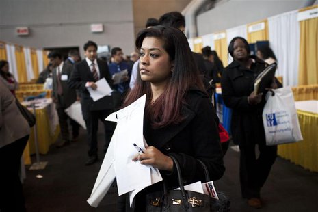 Sarah Azad, a senior majoring in telecommunications at New York City College of Technology, waits to meet with potential employers at the 20 Sarah Azad, a senior majoring in telecommunications at New York City College of Technology, waits to meet with potential employers at the 20