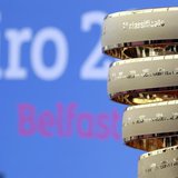 The Giro d'Italia trophy is seen on display at the Titanic Centre in Belfast February 21, 2013. The 2014 Giro d'Italia will start in Belfast The Giro d'Italia trophy is seen on display at the Titanic Centre in Belfast February 21, 2013. The 2014 Giro d'Italia will start in Belfast