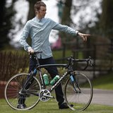 British cyclist Bradley Wiggins poses for photographers during a press day for the Giro d'Italia cycle race at the Kilhey Court hotel in Sta British cyclist Bradley Wiggins poses for photographers during a press day for the Giro d'Italia cycle race at the Kilhey Court hotel in Sta