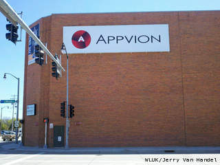 Appvion's corporate headquarters in Appleton is seen, May 13, 2013. (courtesy of FOX 11). Appvion's corporate headquarters in Appleton is seen, May 13, 2013. (courtesy of FOX 11).