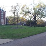The three buildings in the center and to the left in this shot would be demolished. The building on the right East Hall would be renovated. 