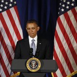 U.S. President Barack Obama reacts as he speaks at a Democratic Party fundraiser at the Waldorf Astoria hotel in New York, May 13, 2013. REU U.S. President Barack Obama reacts as he speaks at a Democratic Party fundraiser at the Waldorf Astoria hotel in New York, May 13, 2013. REU