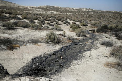 A naturally occurring oil seep is seen in McKittrick, California, April 29, 2013. REUTERS/Lucy Nicholson A naturally occurring oil seep is seen in McKittrick, California, April 29, 2013. REUTERS/Lucy Nicholson