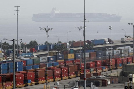 A cargo ship is anchored outside the Port of Long Beach, California December 4, 2012. REUTERS/Mario Anzuoni A cargo ship is anchored outside the Port of Long Beach, California December 4, 2012. REUTERS/Mario Anzuoni