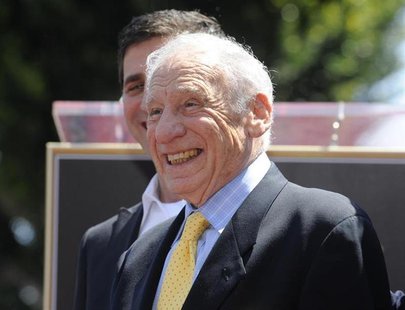 Comedian Mel Brooks smiles during a ceremony where he received a star on the Hollywood Walk of Fame in Los Angeles April 23, 2010. REUTERS/P Comedian Mel Brooks smiles during a ceremony where he received a star on the Hollywood Walk of Fame in Los Angeles April 23, 2010. REUTERS/P