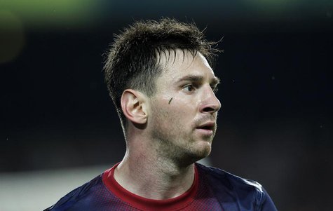 Barcelona's Lionel Messi reacts during their Spanish First division soccer league match against Real Betis at Camp Nou stadium in Barcelona, Barcelona's Lionel Messi reacts during their Spanish First division soccer league match against Real Betis at Camp Nou stadium in Barcelona,