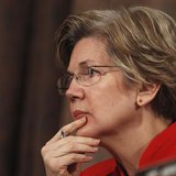 Senator Elizabeth Warren (D-MA) listens to answers during a testimony while sitting on the Senate Banking, Housing and Urban Affairs Committ Senator Elizabeth Warren (D-MA) listens to answers during a testimony while sitting on the Senate Banking, Housing and Urban Affairs Committ