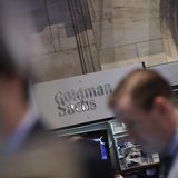 A Goldman Sachs sign is seen over the company's trading stall on the floor at the New York Stock Exchange, March 21, 2013. REUTERS/Brendan M