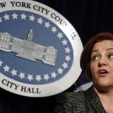 New York City Council Speaker Christine Quinn speaks during a news conference to announce the legislation to increase the minimum age for bu New York City Council Speaker Christine Quinn speaks during a news conference to announce the legislation to increase the minimum age for bu