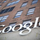 The Google signage is seen at the company's headquarters in New York January 8, 2013. REUTERS/Andrew Kelly