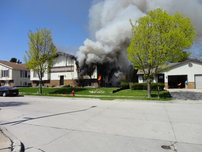 Fire damages upper apartment Fire damages upper apartment
