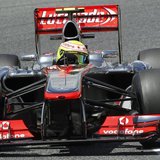 McLaren Formula One driver Sergio Perez of Mexico drives during the second practice session of the Spanish F1 Grand Prix at the Circuit de C McLaren Formula One driver Sergio Perez of Mexico drives during the second practice session of the Spanish F1 Grand Prix at the Circuit de C