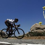Team AG2R La Mondiale rider Sylvain Georges of France descends after breaking away from the peloton during the sixth stage of the Tour of Ca Team AG2R La Mondiale rider Sylvain Georges of France descends after breaking away from the peloton during the sixth stage of the Tour of Ca