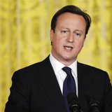 Britain's Prime Minister David Cameron responds to a question during a joint news conference with U.S. President Barack Obama in the East Ro