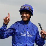 Frankie Dettori on Colour Vision celebrates after winning The Gold Cup on Ladies' Day, during the third day of racing at the Royal Ascot, so Frankie Dettori on Colour Vision celebrates after winning The Gold Cup on Ladies' Day, during the third day of racing at the Royal Ascot, so