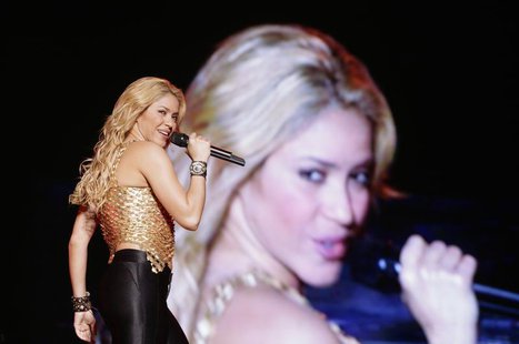 Colombian pop star Shakira performs during her concert in Caracas, March 27, 2011. Shakira is currently on her The Sun Comes Out World Tour. Colombian pop star Shakira performs during her concert in Caracas, March 27, 2011. Shakira is currently on her The Sun Comes Out World Tour.