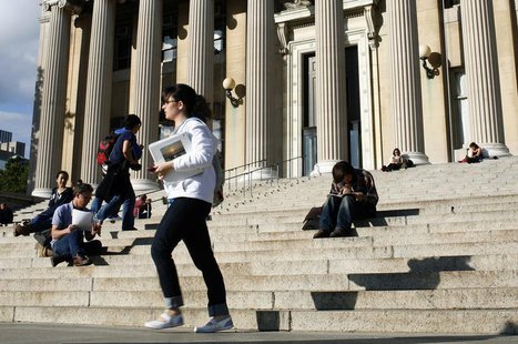 A student walks across the campus of Columbia University in New York, October 5, 2009. REUTERS/Mike Segar A student walks across the campus of Columbia University in New York, October 5, 2009. REUTERS/Mike Segar