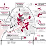 A map shows the campus of St. Joseph Mercy Ann Arbor.