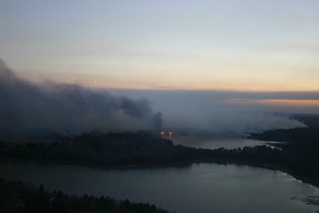 Wildfire in northern Wisconsin. Photo courtesy WI DNR.
Wildfire in northern Wisconsin. Photo courtesy WI DNR.