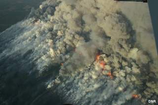 Douglas County Wildfire (courtesy of the Wisconsin DNR). Douglas County Wildfire (courtesy of the Wisconsin DNR).