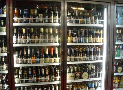 beer in cooler beer in cooler