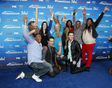 Top 10 finalists (standing from L-R) Angie Miller, Kree Harrison, Janelle Arthur, Devin Velez, Amber Holcomb, Burnell Taylor, Candice Glover Top 10 finalists (standing from L-R) Angie Miller, Kree Harrison, Janelle Arthur, Devin Velez, Amber Holcomb, Burnell Taylor, Candice Glover