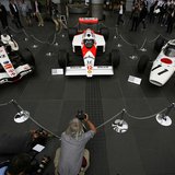 (L-R) The 2006 Honda RA106, 1988 McLaren Honda MP4/4 and 1965 Honda RA272 Formula One cars are displayed at the company headquarters in Toky (L-R) The 2006 Honda RA106, 1988 McLaren Honda MP4/4 and 1965 Honda RA272 Formula One cars are displayed at the company headquarters in Toky