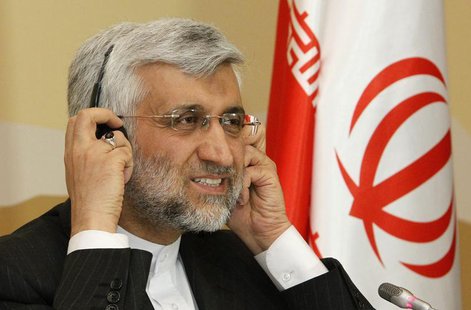 Iran's chief negotiator Saeed Jalili attends a news conference after the talks on Iran's nuclear programme in Almaty April 6, 2013. REUTERS/ Iran's chief negotiator Saeed Jalili attends a news conference after the talks on Iran's nuclear programme in Almaty April 6, 2013. REUTERS/