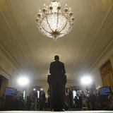 U.S. President Barack Obama delivers a statement about the Internal Revenue Service in the East Room of the White House in Washington, May 1