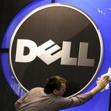 A man wipes the logo of the Dell IT firm at the CeBIT exhibition centre in Hannover February 28, 2010. REUTERS/Thomas Peter A man wipes the logo of the Dell IT firm at the CeBIT exhibition centre in Hannover February 28, 2010. REUTERS/Thomas Peter