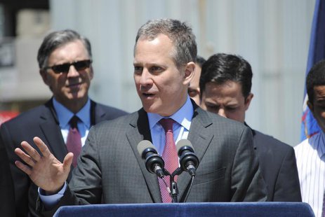 Attorney General Eric T. Schneiderman announces that he is filing lawsuits against four service stations for violations of the New York Stat Attorney General Eric T. Schneiderman announces that he is filing lawsuits against four service stations for violations of the New York Stat