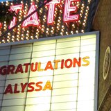 The sign outside the State suggest she was able to keep the weight off 